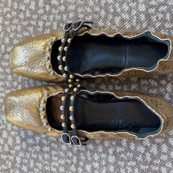 Ann Mashburn Gold Studded Ballet Flats size 40/9.5 - Picture 3 of 8